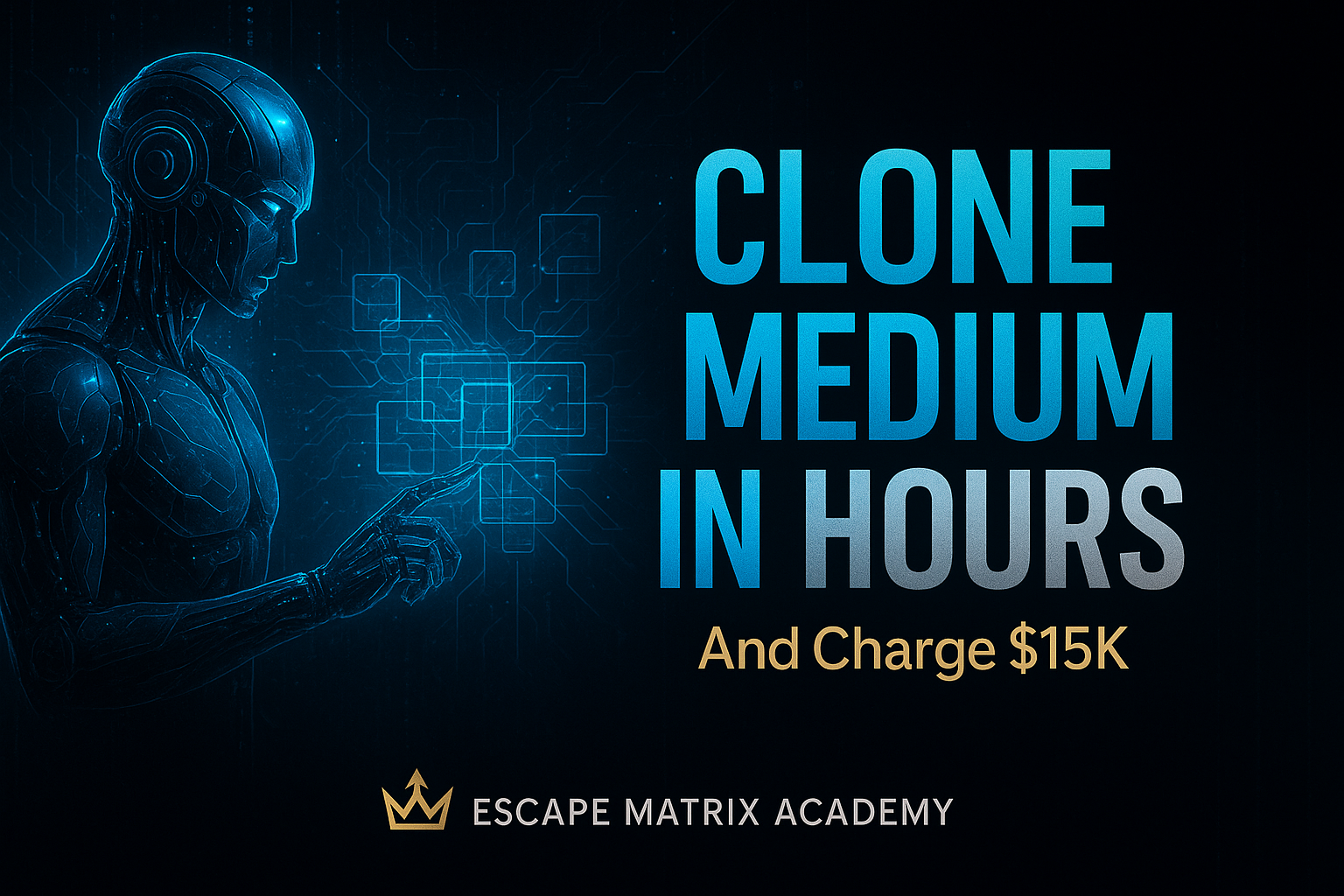 Clone Medium in Hours: Build What Takes Silicon Valley Teams Months to Prepare (And Charge $15K For It)